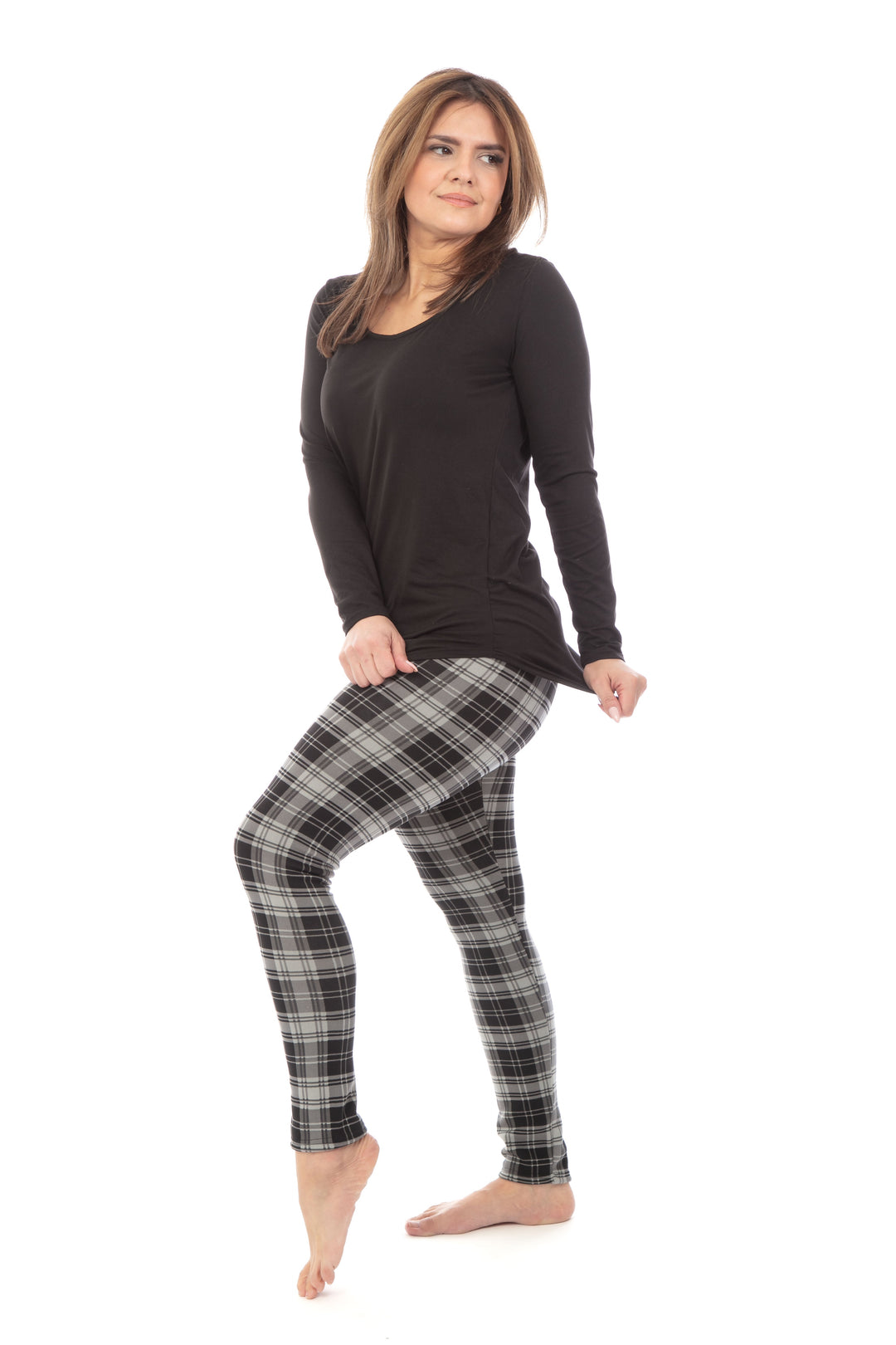 B&G Plaid - Cozy Lined Leggings