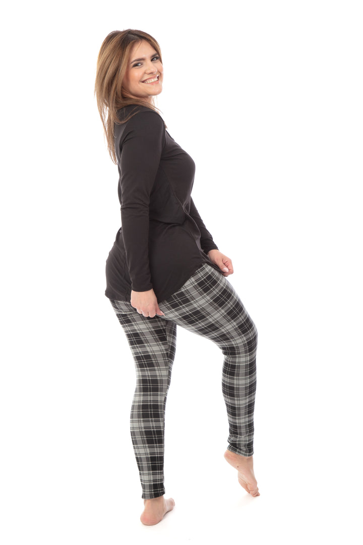 B&G Plaid - Cozy Lined Leggings