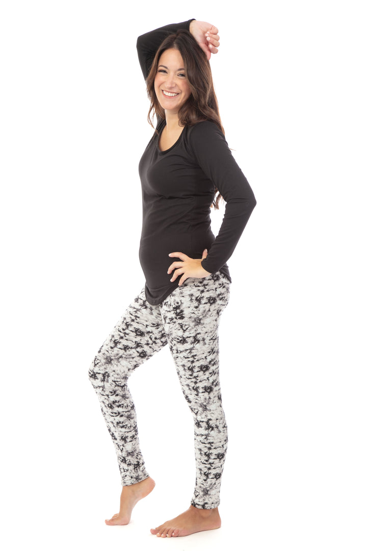 B&W Dye - Cozy Lined Leggings