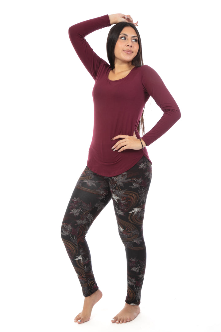 Forest Leaves - Cozy Lined Leggings