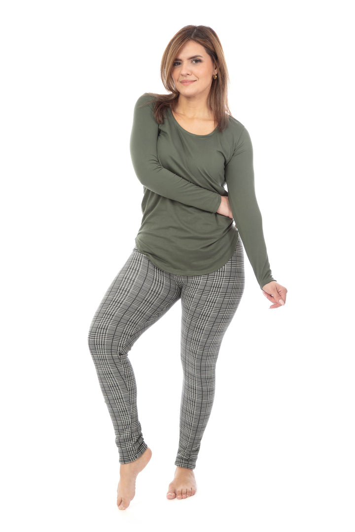 Glen Plaid - Cozy Lined Leggings