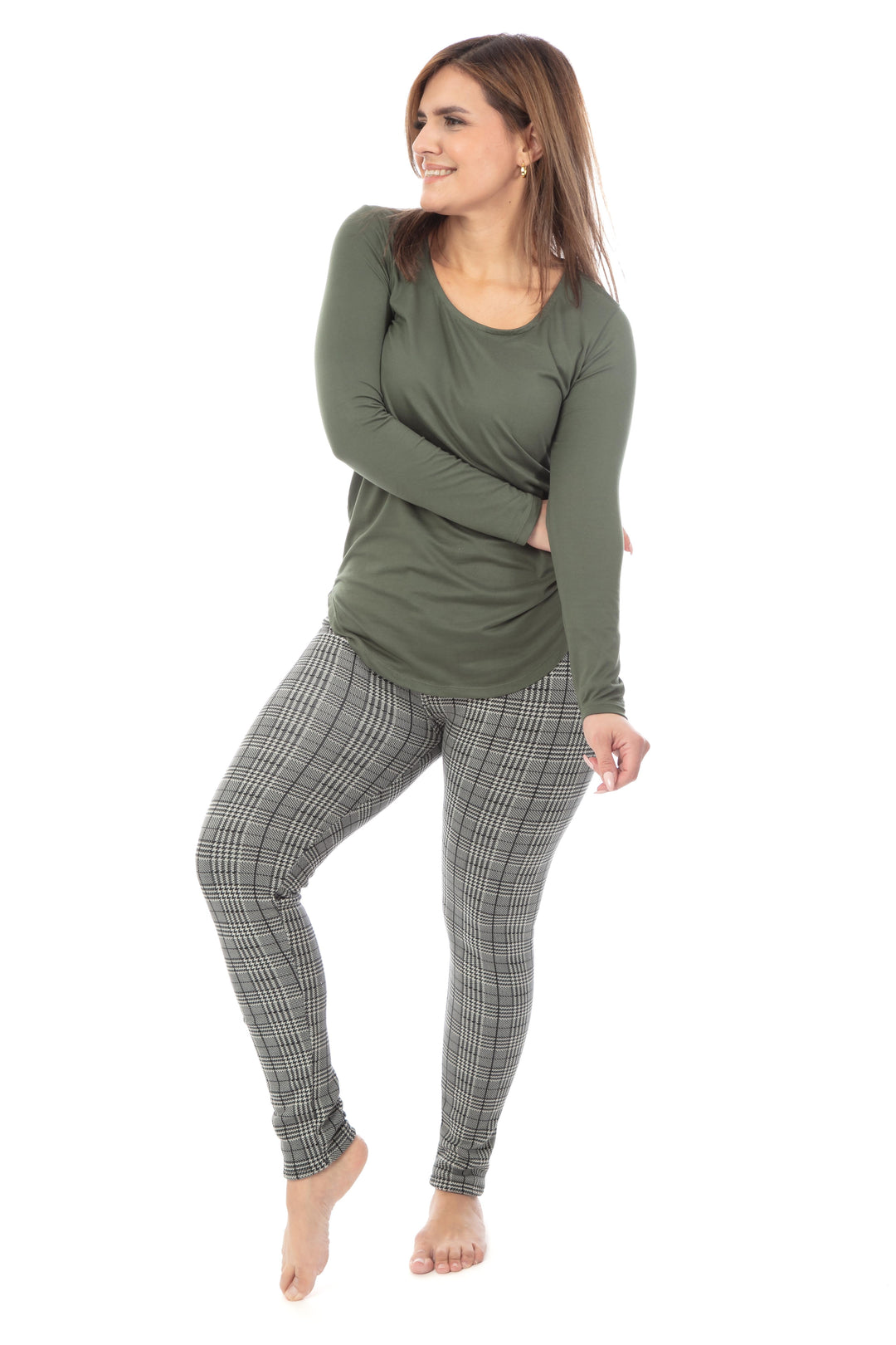 Glen Plaid - Cozy Lined Leggings