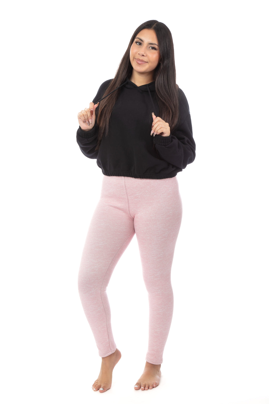 Speckled Pink - Cozy Lined Leggings