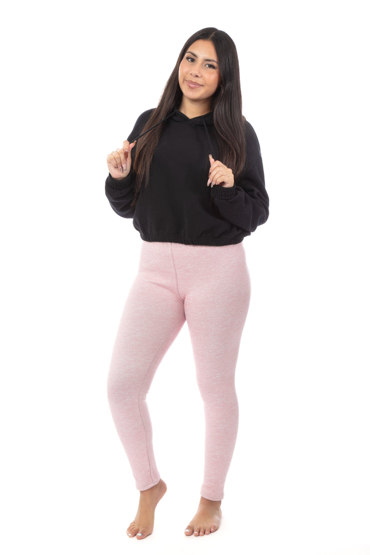 Speckled Pink - Cozy Lined Leggings