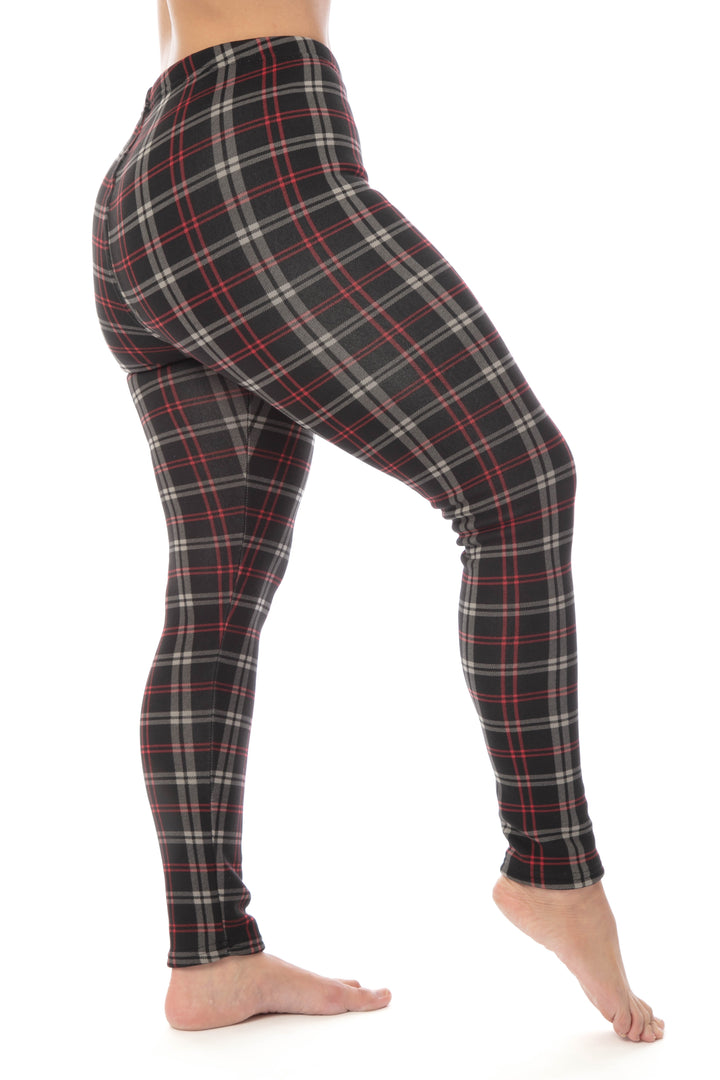 Scottish Red Lines - Cozy Lined Leggings