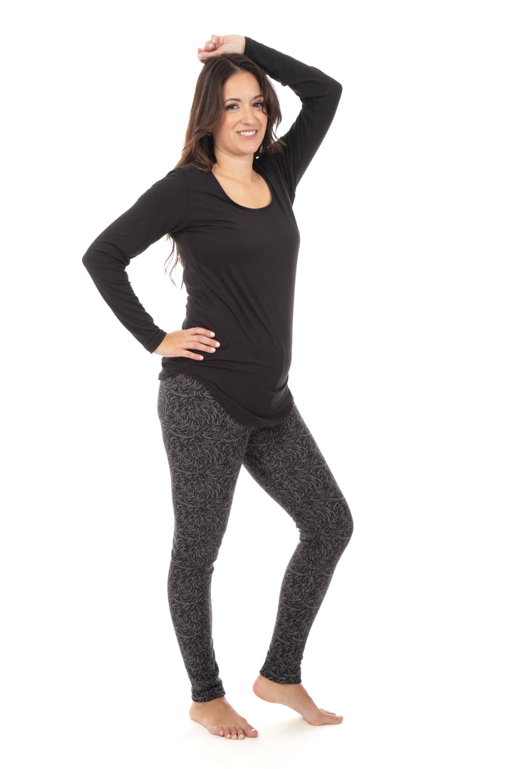 Gray Tiger - Cozy Lined Leggings