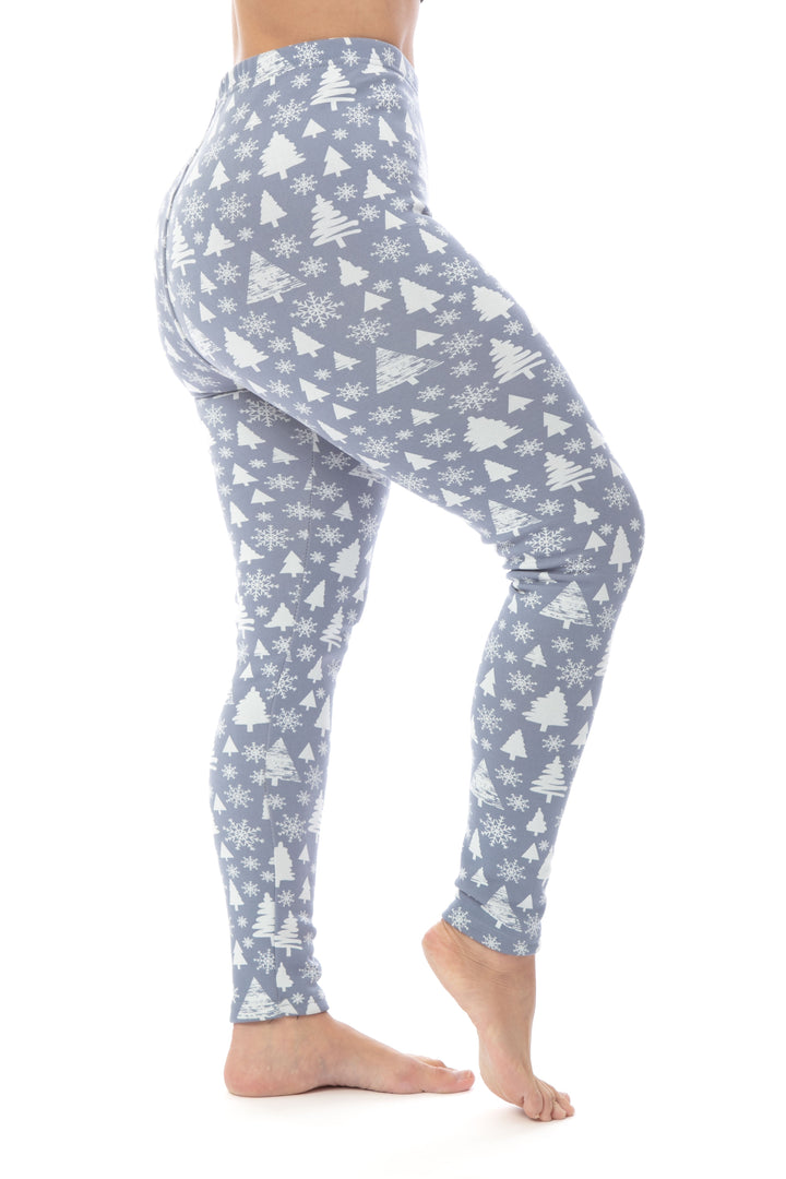 Snowy Tree - Cozy Lined Leggings