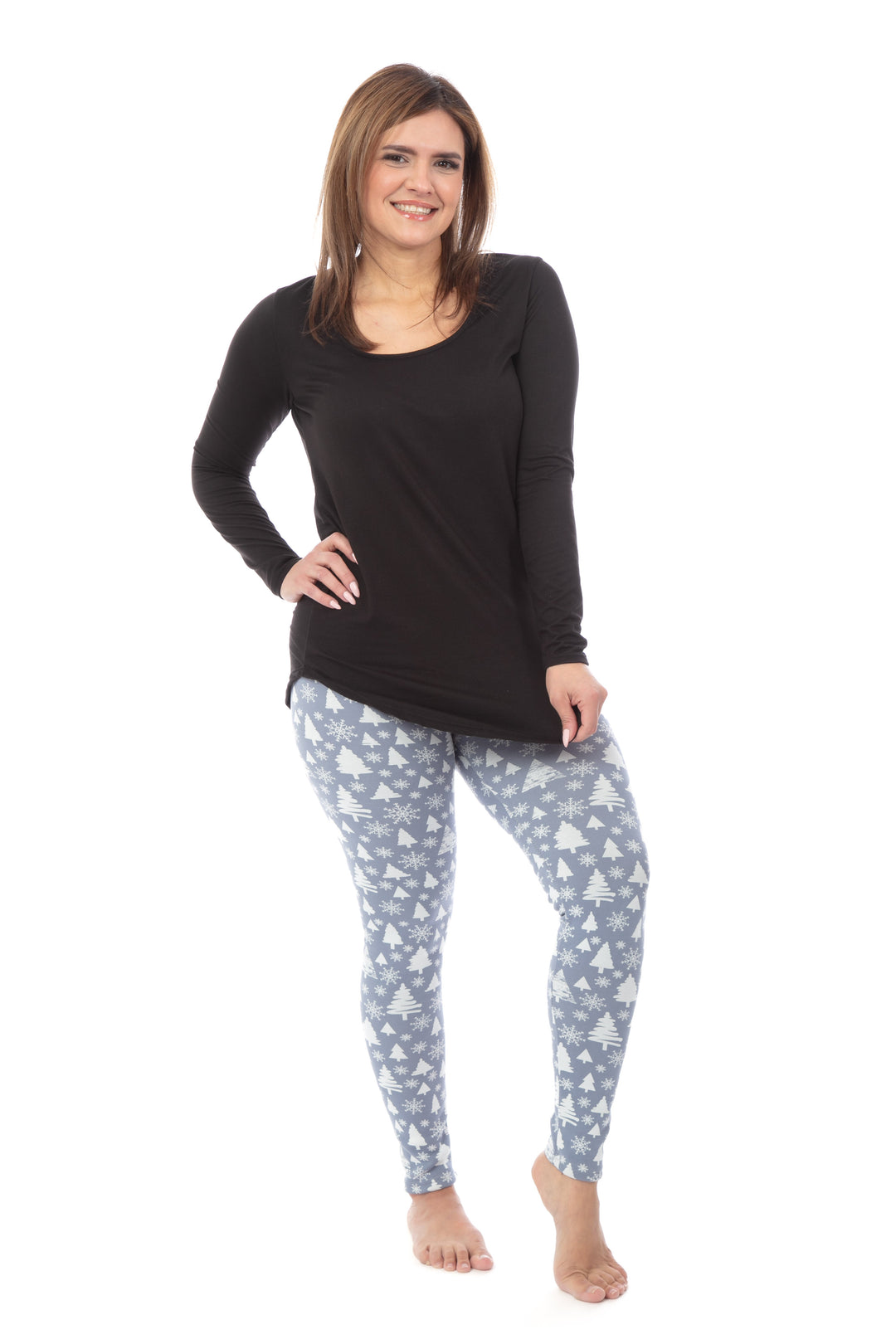 Snowy Tree - Cozy Lined Leggings