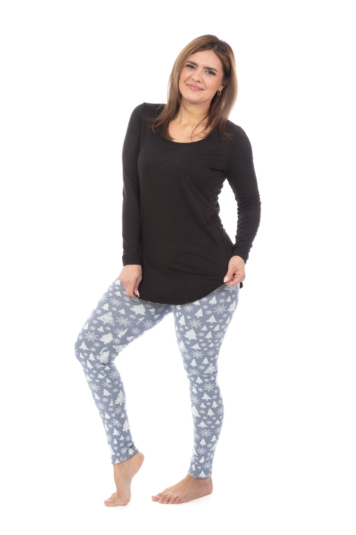 Snowy Tree - Cozy Lined Leggings
