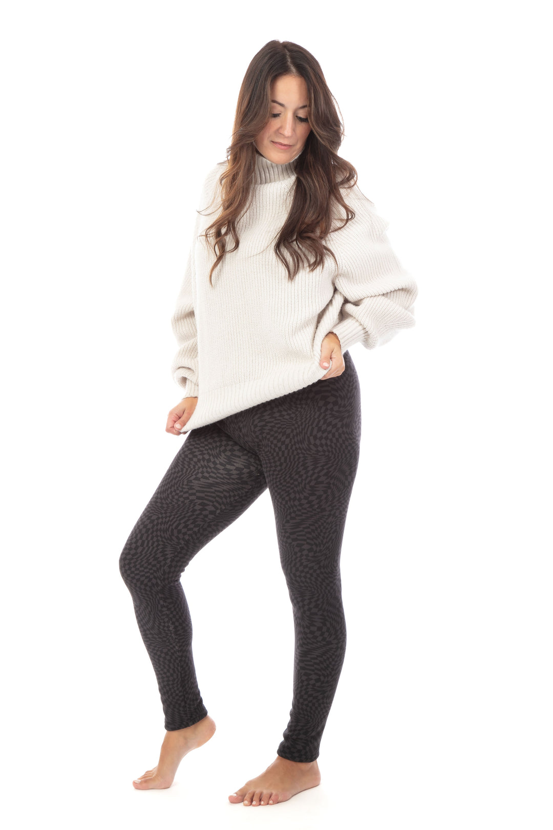 Grey Diamond - Cozy Lined Leggings