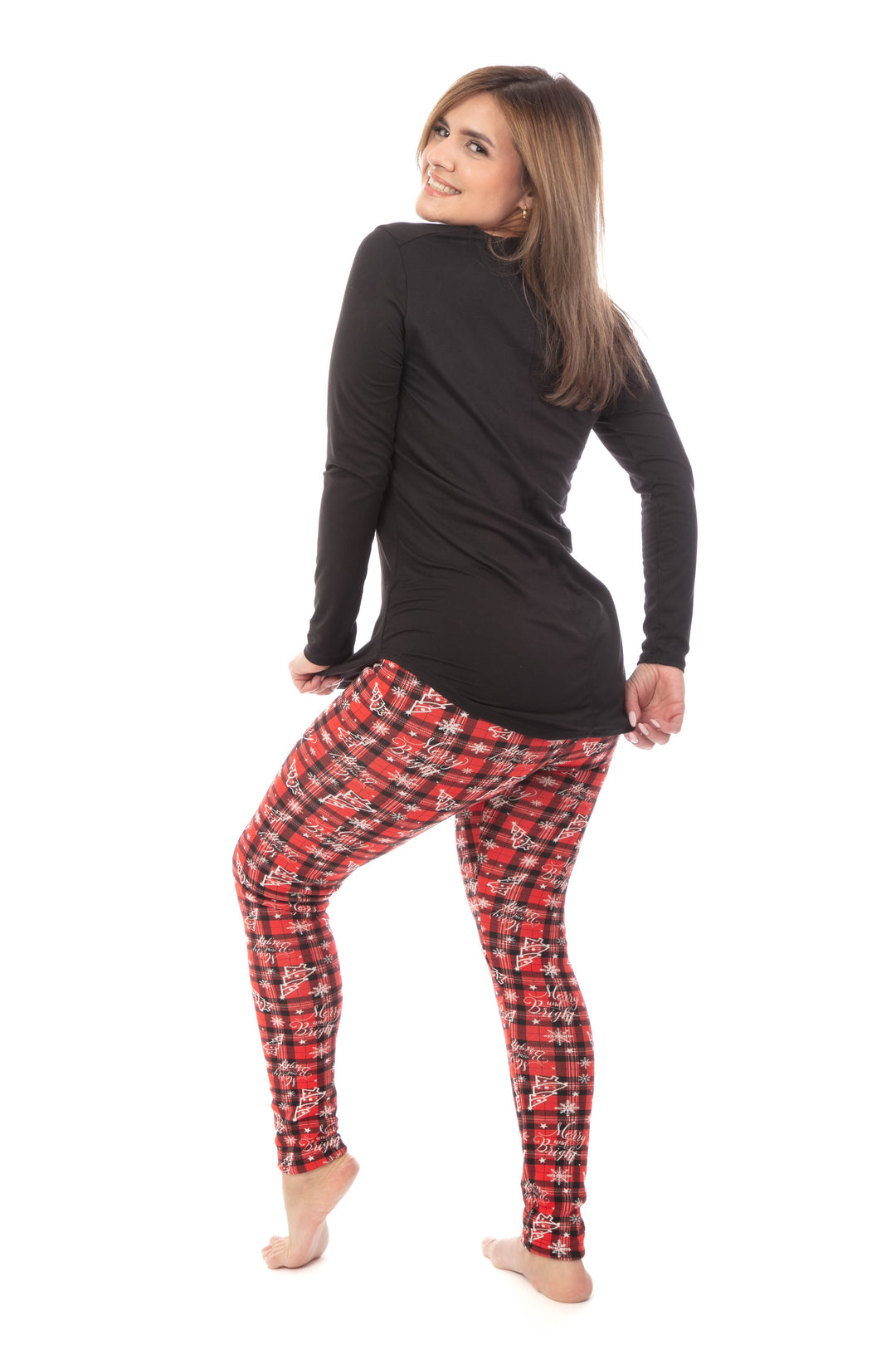 Christmas Plaid - Cozy Lined Leggings