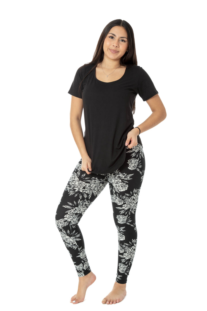 Black Floral - All Season Leggings
