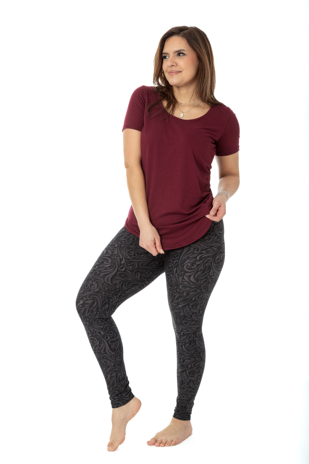 Flowery Grey - All Season Leggings