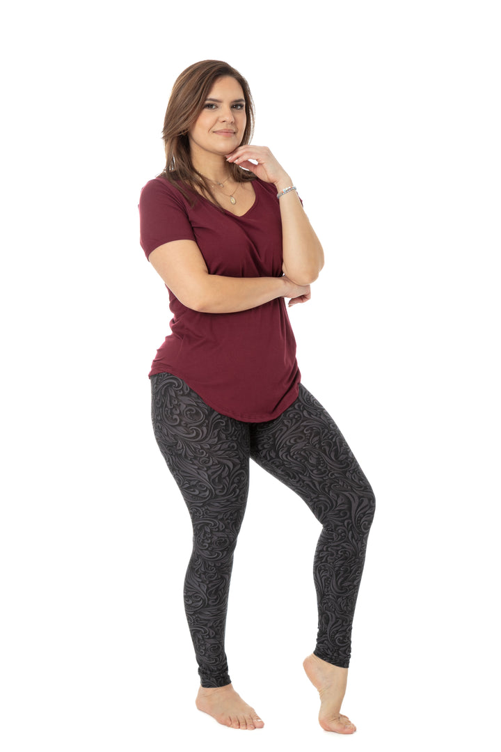 Flowery Grey - All Season Leggings
