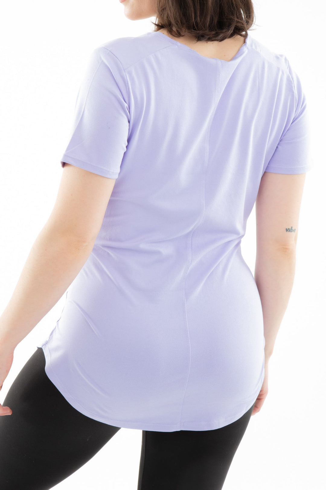 Light Purple - Short Sleeve Tunic Top