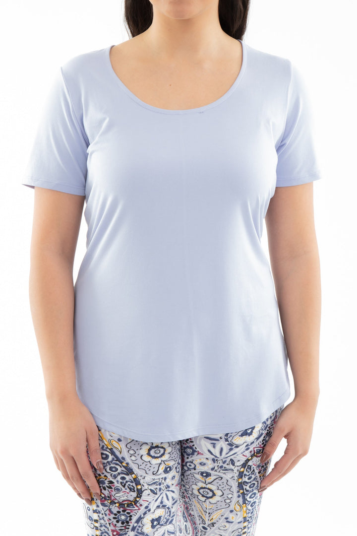 Lavender - Short Sleeve Tunic Top