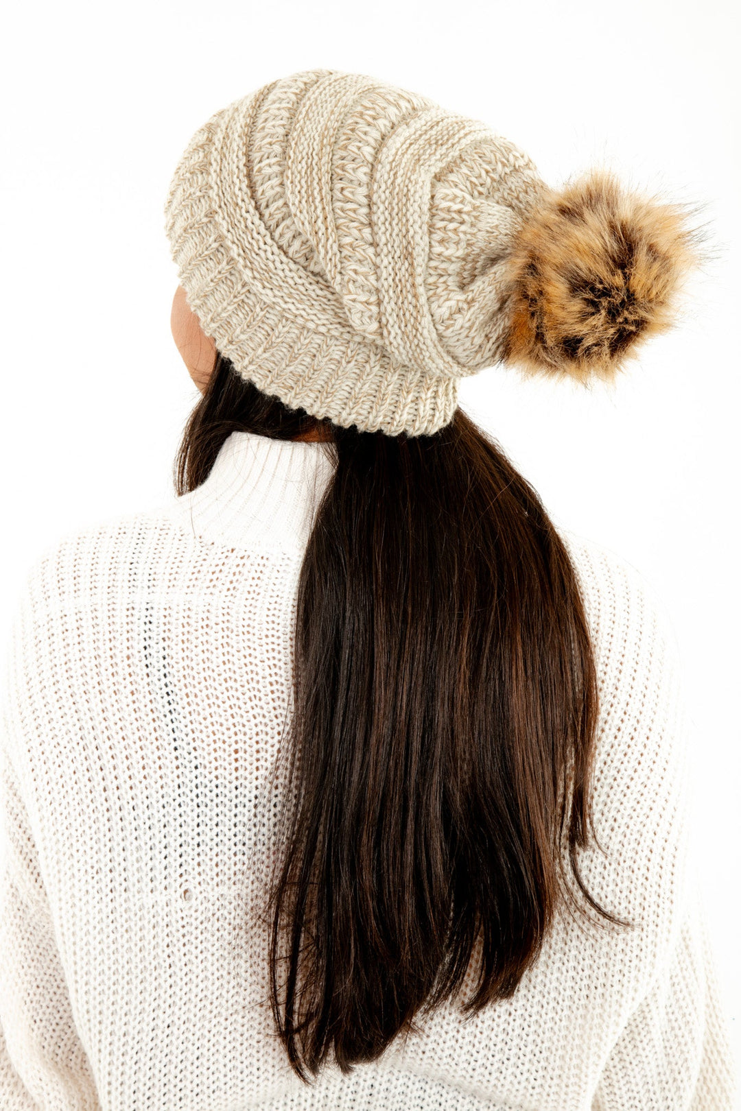 Beige - Cozy Slouchy Beanie