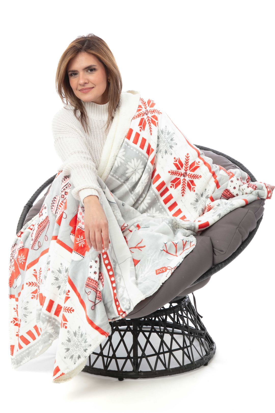 Snowy Forest - Sherpa Blanket