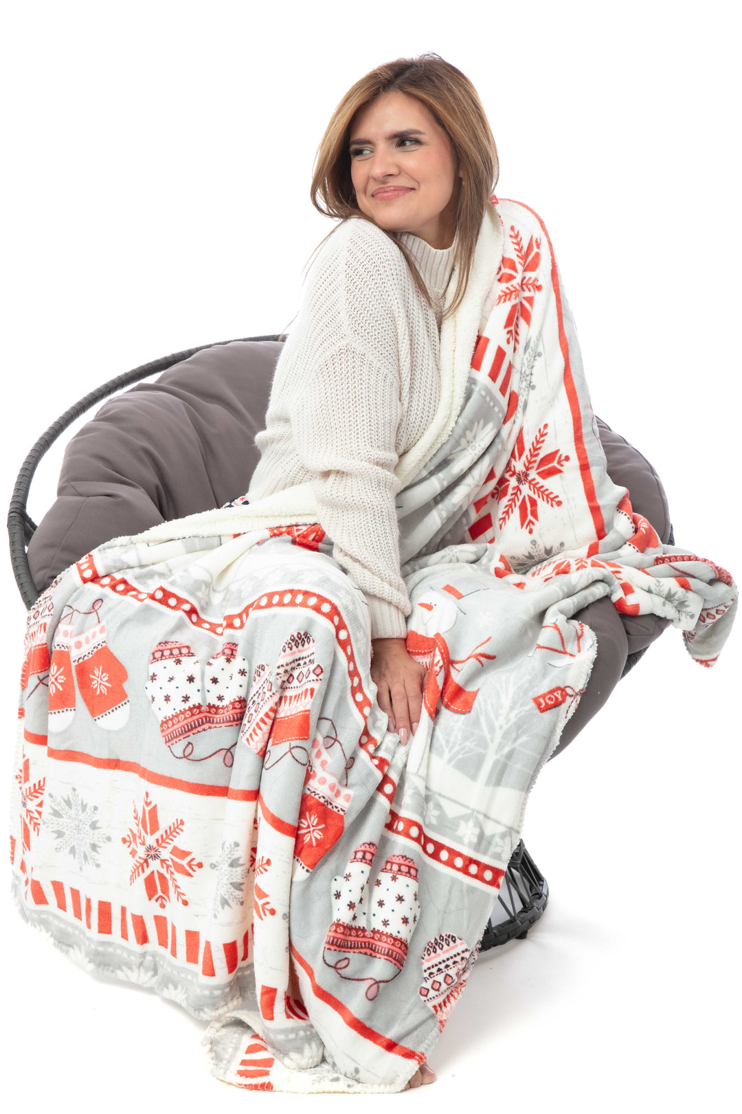 Snowy Forest - Sherpa Blanket