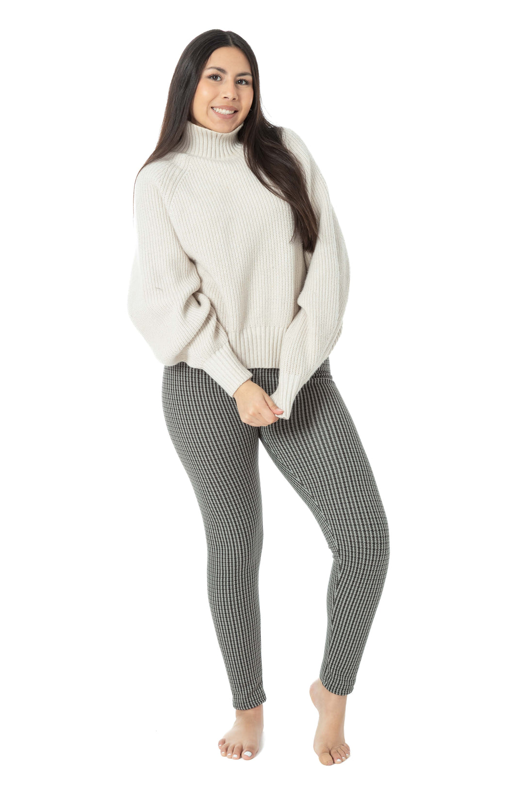 Twisted Lines - Cozy Lined Leggings