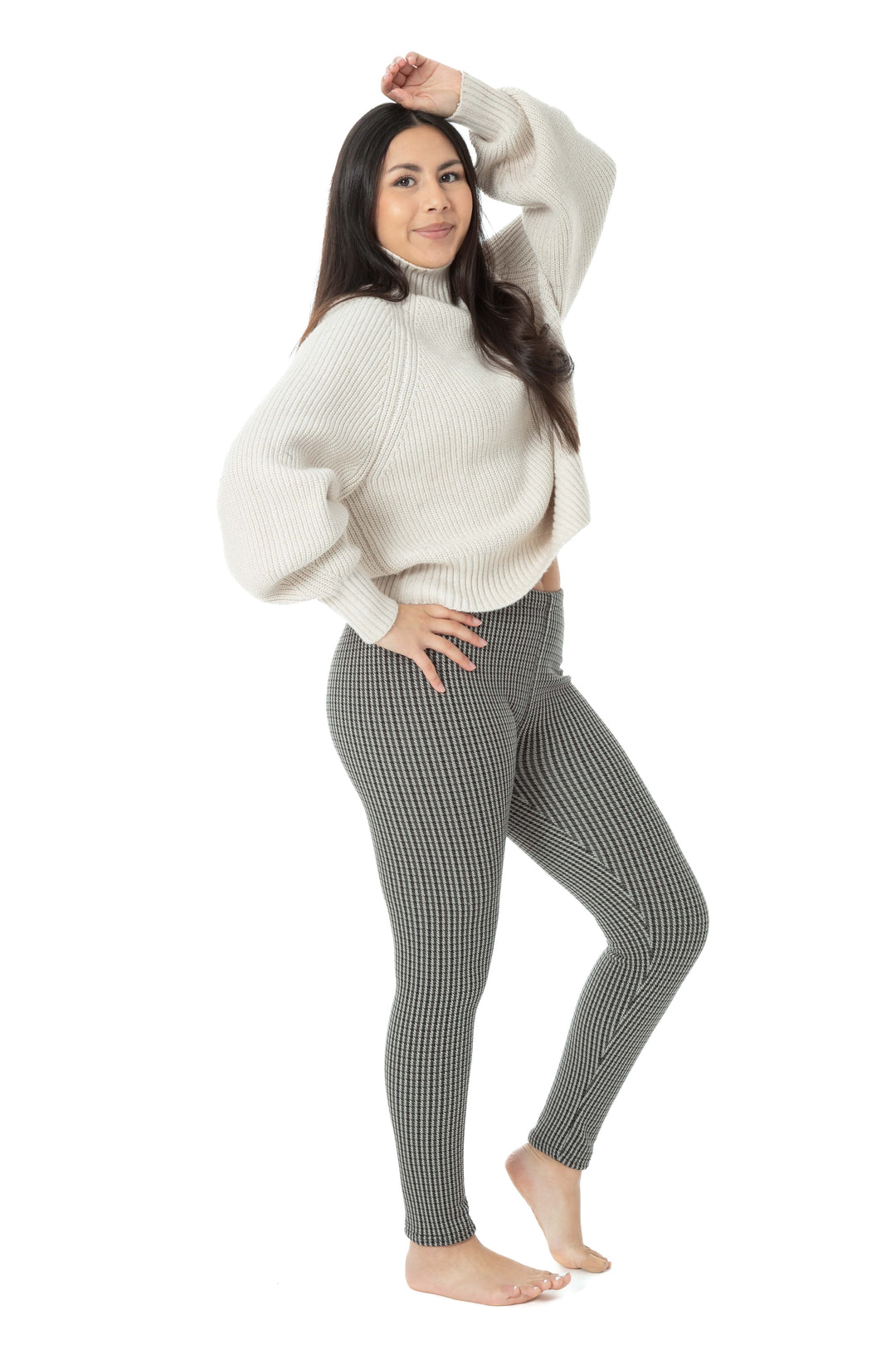 Twisted Lines - Cozy Lined Leggings