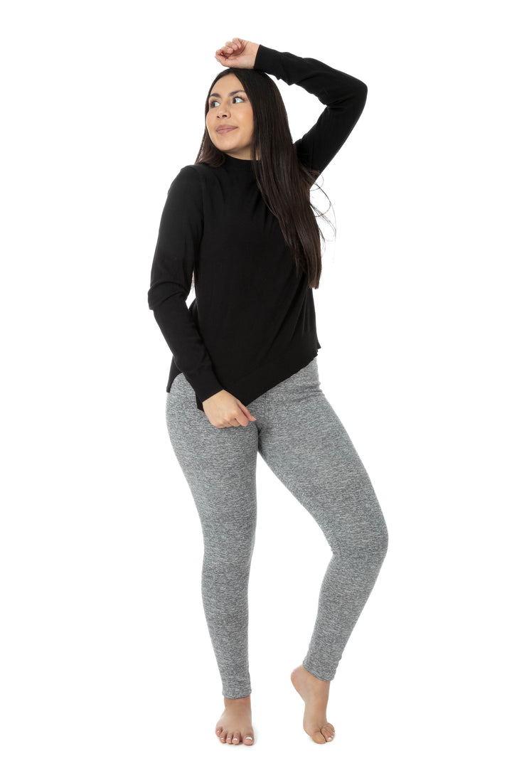 Speckled Gray - Cozy Lined Leggings