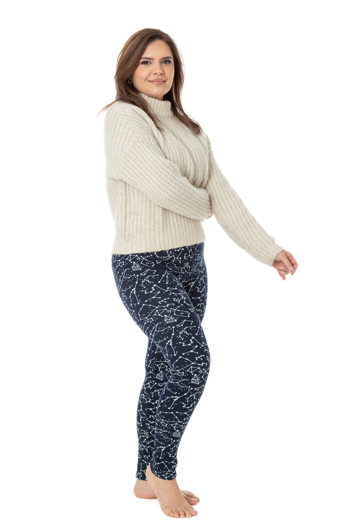 Blue Constellation - Cozy Lined Leggings
