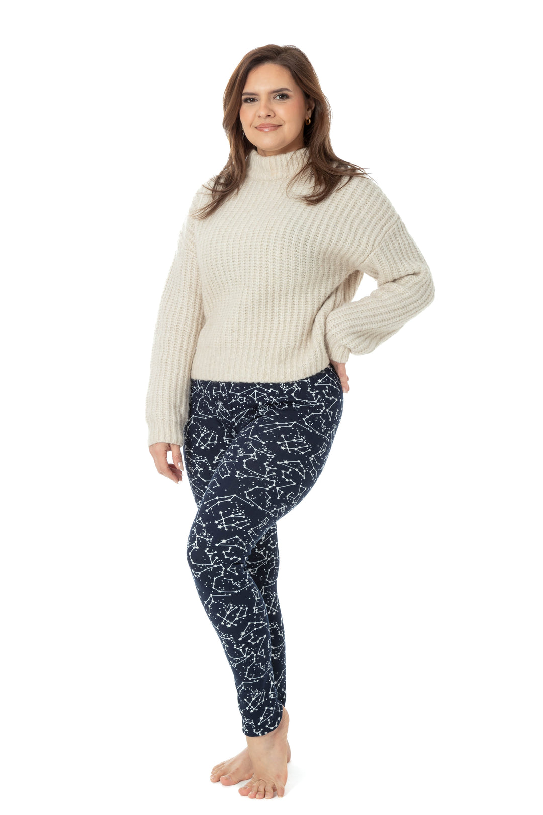 Blue Constellation - Cozy Lined Leggings