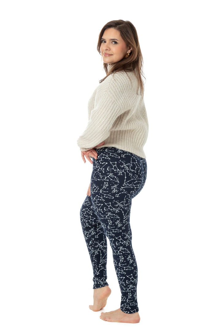 Blue Constellation - Cozy Lined Leggings