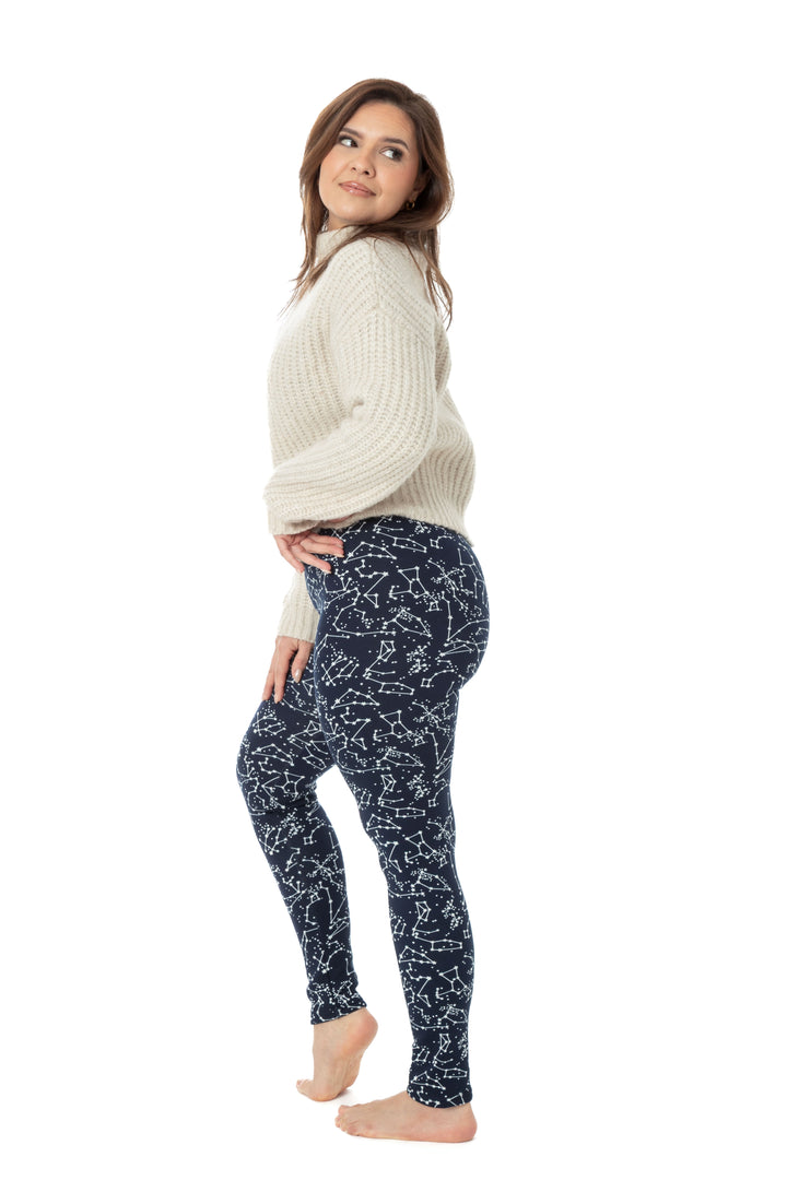 Blue Constellation - Cozy Lined Leggings