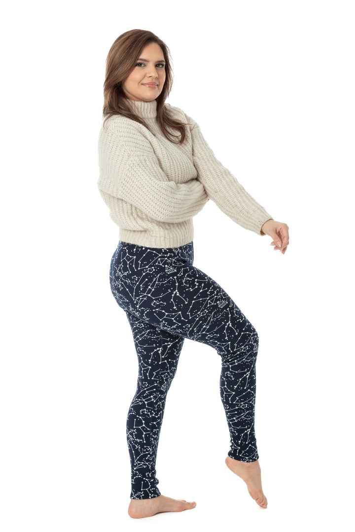 Blue Constellation - Cozy Lined Leggings