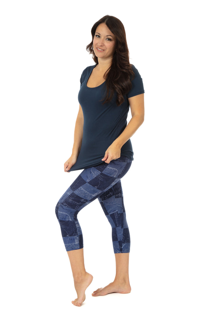 Denim Mosaic - Capris
