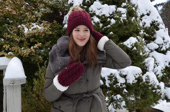 Burgundy - Cozy Lined Hat