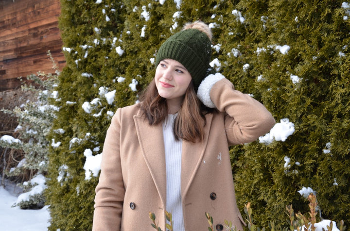 Green - Cozy Lined Hat